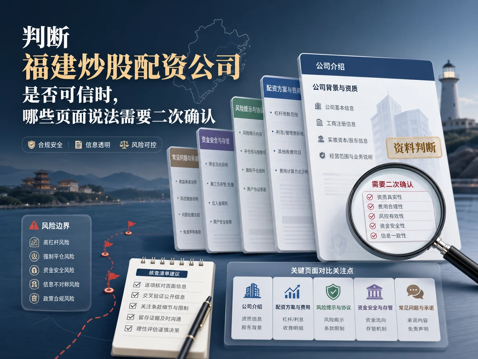 判断福建炒股配资公司是否可信时，哪些页面说法需要二次确认 插图