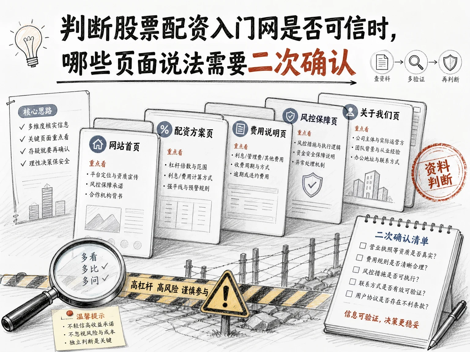 判断股票配资入门网是否可信时,哪些页面说法需要二次确认缩略图