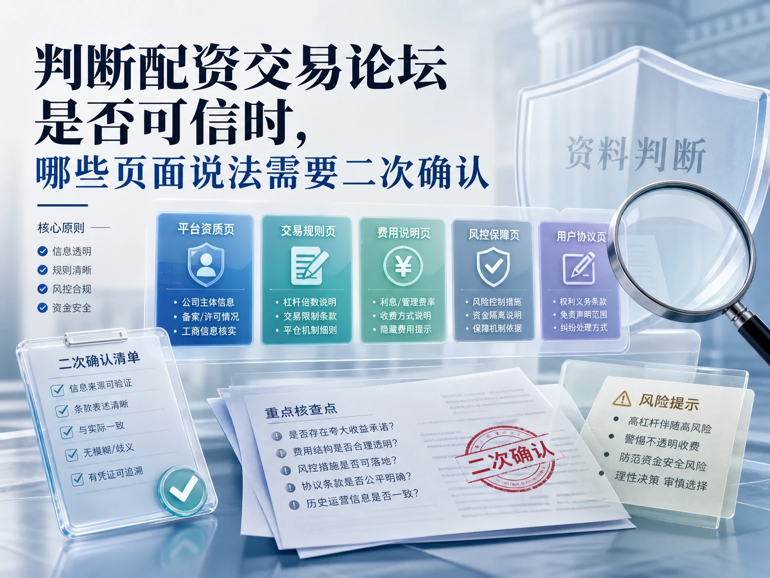 判断配资交易论坛是否可信时，哪些页面说法需要二次确认 插图