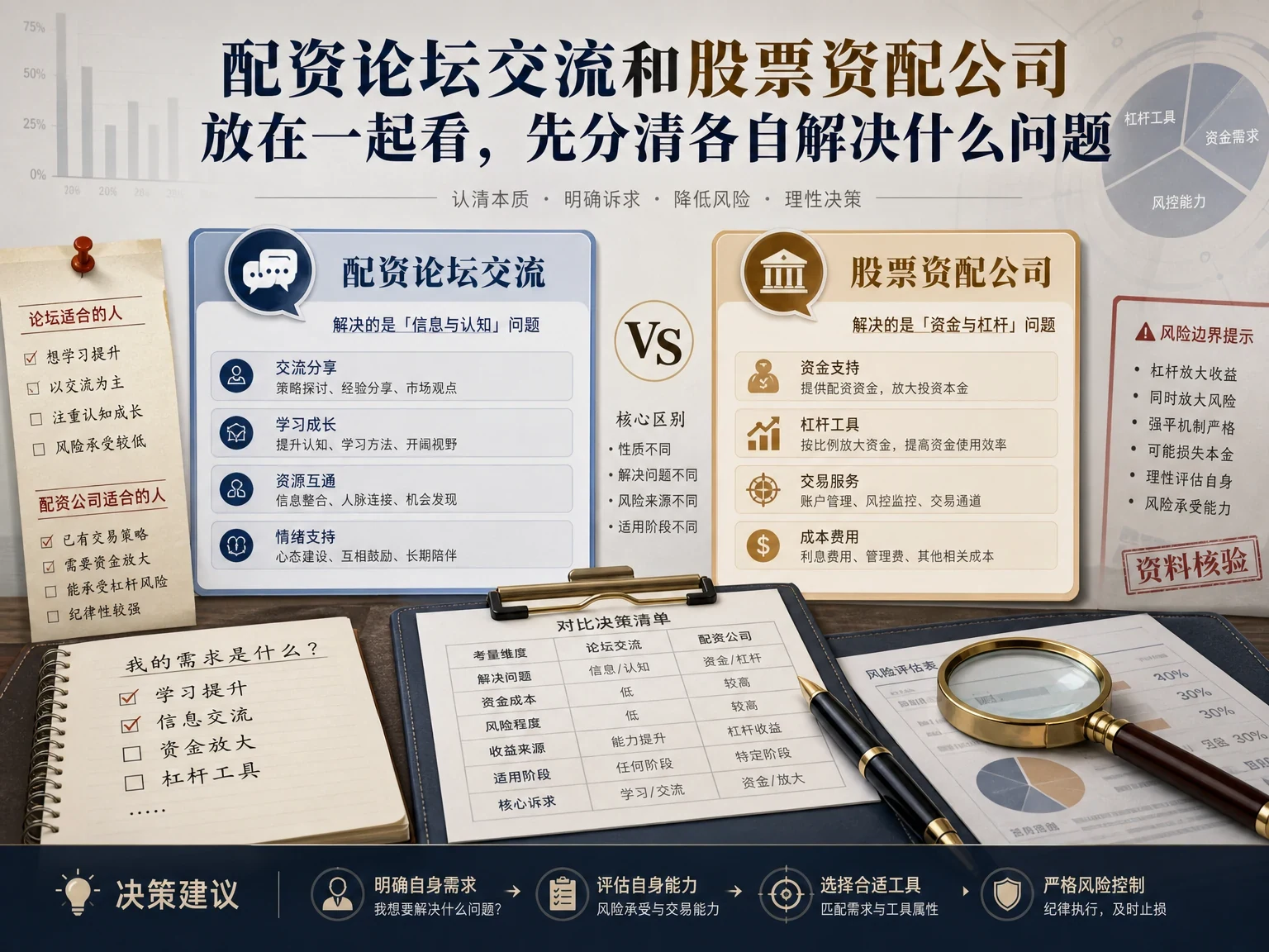 配资论坛交流和股票资配公司放在一起看，先分清各自解决什么问题 插图