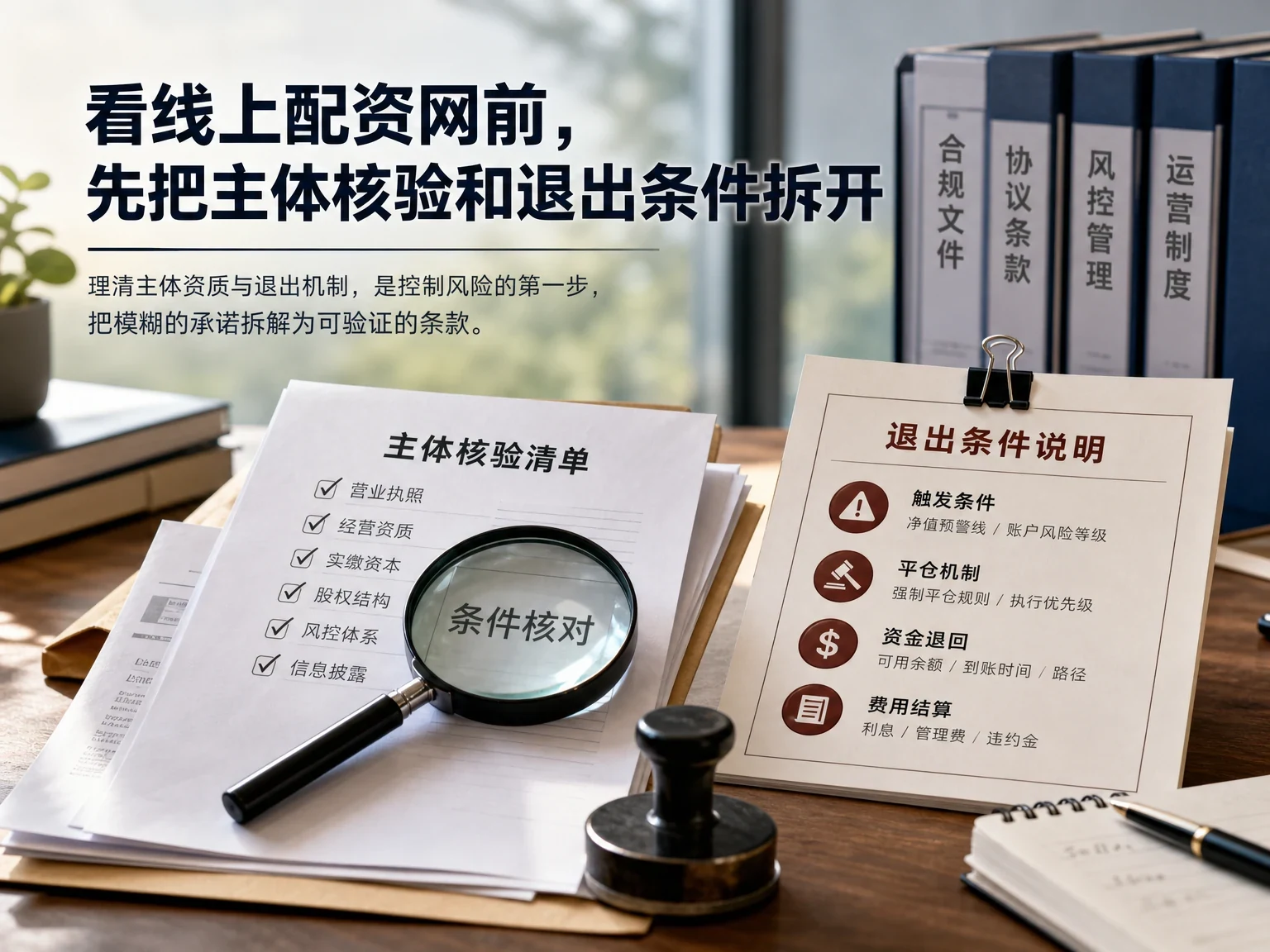 看线上配资网前,先把主体核验和退出条件拆开缩略图